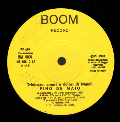 Pino De Maio – Tristezze, Amori E Dolori Di Napoli (LP, Album, Italy - 1981)