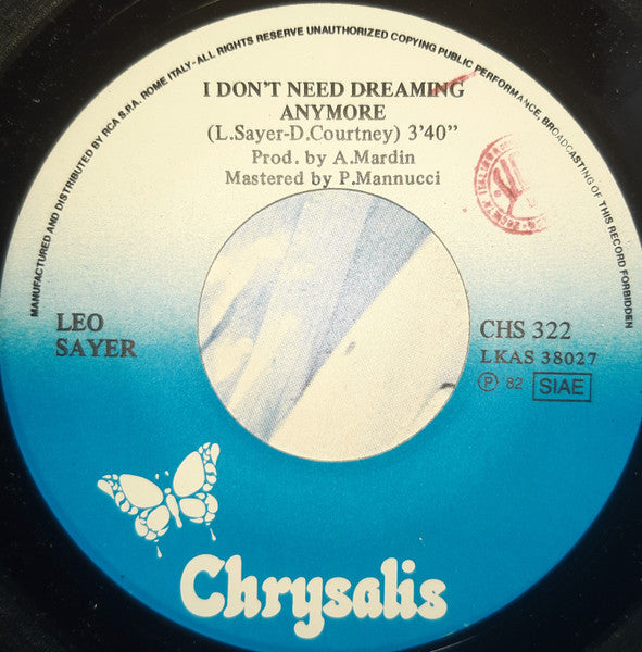 Leo Sayer – Heart (Stop Beating In Time) (7", Italy - 1982)