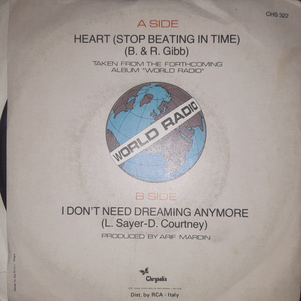 Leo Sayer – Heart (Stop Beating In Time) (7", Italy - 1982)