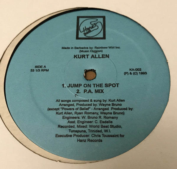 Kurt Allen – Jump On The Spot (12", Barbados - 1993)