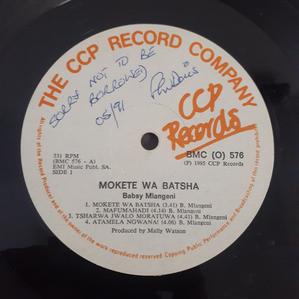 Babsy Mlangeni – Mokete Wa Batsha (LP, Album, South Africa)