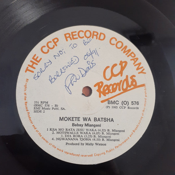 Babsy Mlangeni – Mokete Wa Batsha (LP, Album, South Africa)
