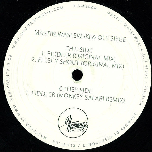 Martin Waslewski & Ole Biege – Fiddler (12", Germany - 2014)