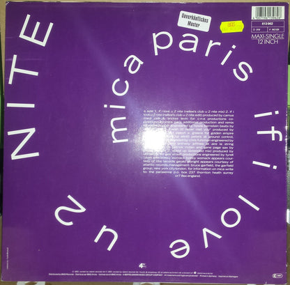 Mica Paris – If I Love U 2 Nite (12", Germany - 1991)