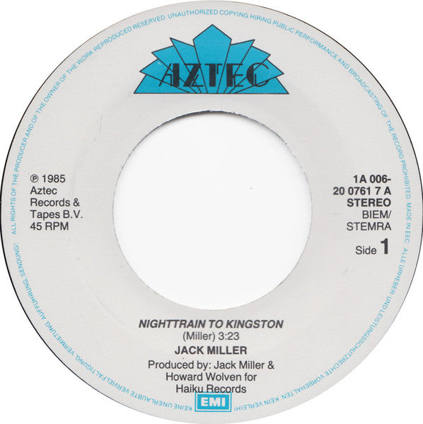 Jack Miller (2) – Nighttrain To Kingston (7", Netherlands - 1985)