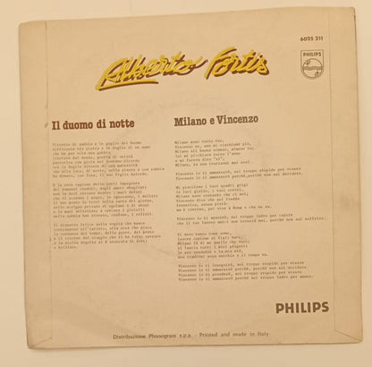 Alberto Fortis – Il Duomo Di Notte / Milano E Vincenzo (7", Italy - 1978)