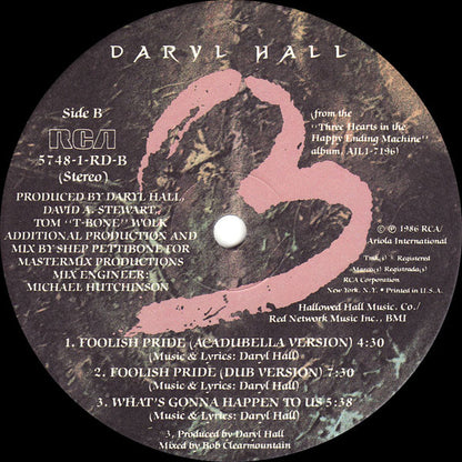 Daryl Hall – Foolish Pride (12", US - 1986)