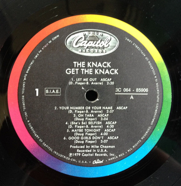 The Knack (3) – Get The Knack (LP, Album, Italy - 1979)