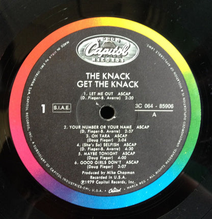 The Knack (3) – Get The Knack (LP, Album, Italy - 1979)