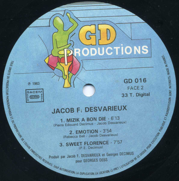 Jacob Desvarieux – Jacob F. Desvarieux (LP, Album, France - 1983)