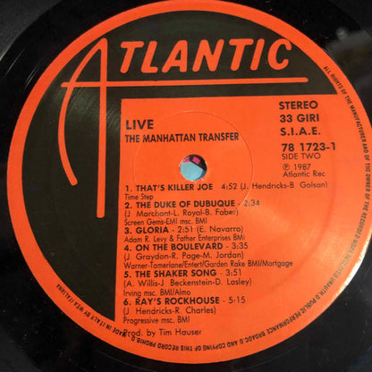 The Manhattan Transfer – Live (LP, Album, Italy - 1987)