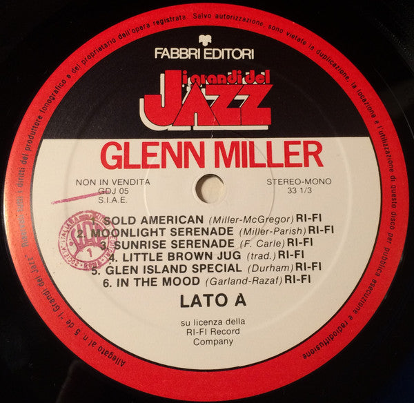 Glenn Miller – Glenn Miller (LP, Compilation, Italy - 1981)