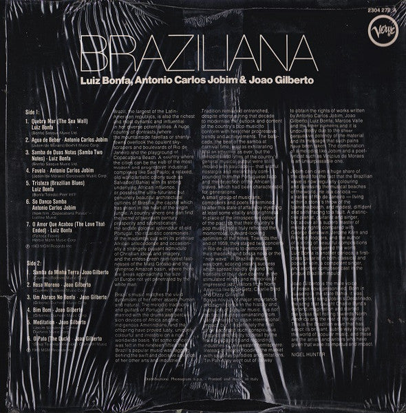 Various – Braziliana (LP, Compilation, Italy - 1975)