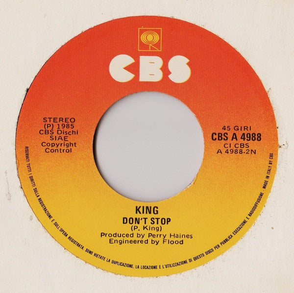 King – Love & Pride (7", Italy - 1985)