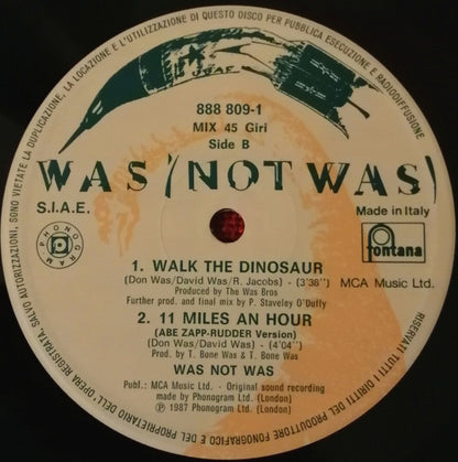 Was (Not Was) – Walk The Dinosaur (12", Italy - 1987)