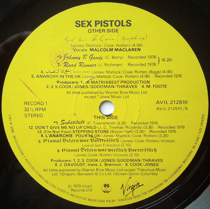 Sex Pistols – The Great Rock 'N' Roll Swindle (LP, Album, Italy - 1979)
