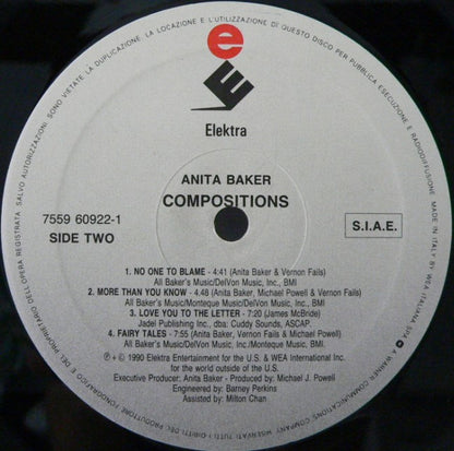 Anita Baker – Compositions (LP, Album, Italy - 1990)