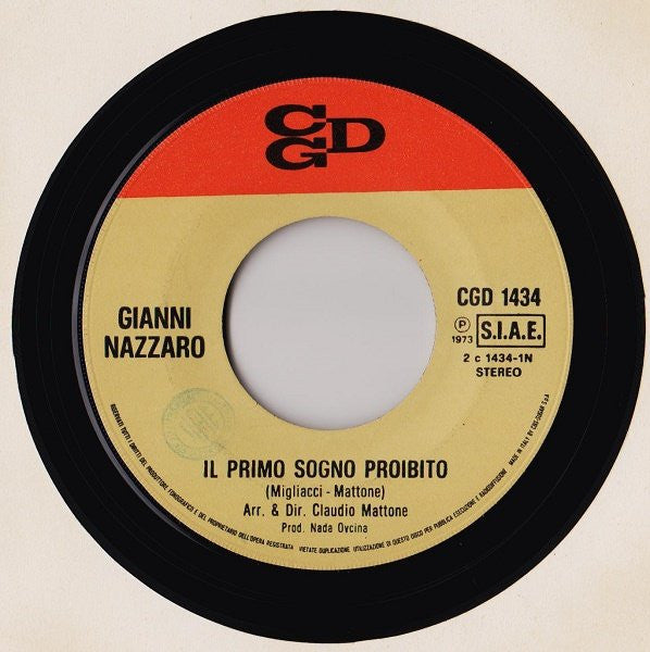 Gianni Nazzaro – Il Primo Sogno Proibito  (7", Italy - 1974)