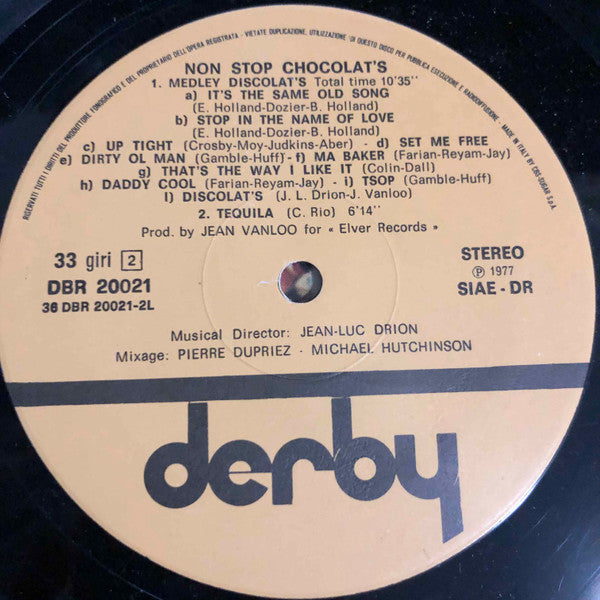 Chocolat's – Non Stop Chocolat's (LP, Album, Italy - 1977)