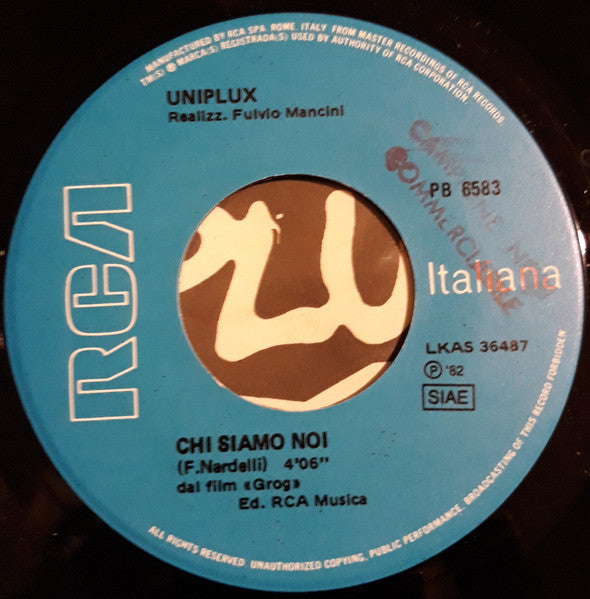Uniplux – Chi Siamo Noi? / U.x. (7", Italy - 1982)
