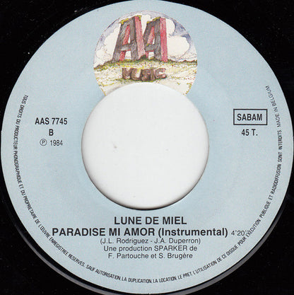 Lune De Miel – Paradise Mi Amor (7", Belgium - 1984)