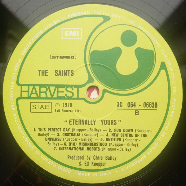 The Saints (2) – Eternally Yours (LP, Album, Italy - 1978)