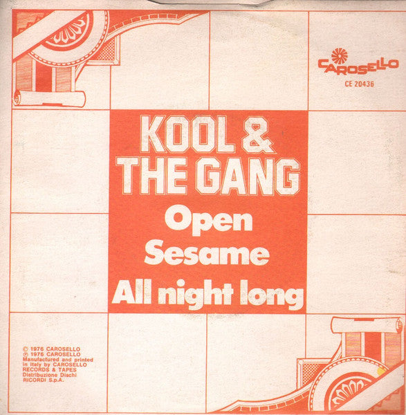 Kool & The Gang – Open Sesame (7", Italy - 1976)