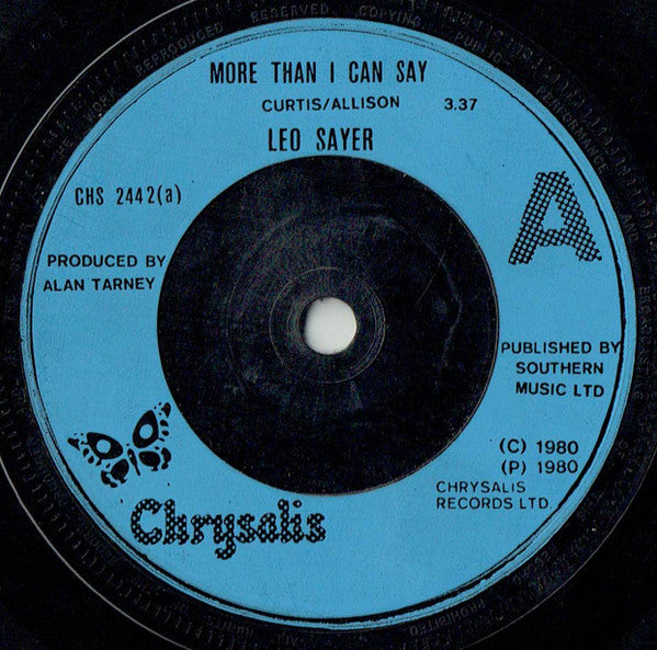 Leo Sayer – More Than I Can Say (7", UK - 1980)
