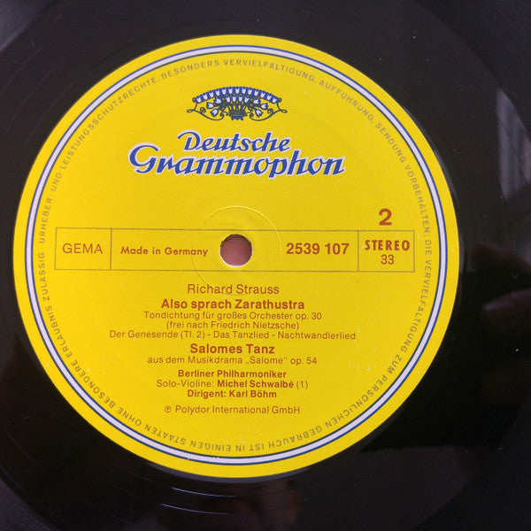 Richard Strauss, Berliner Philharmoniker – Also Sprach Zarathustra (LP, Compilation, Germany)