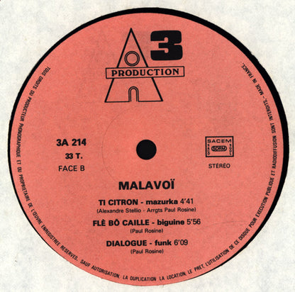 Malavoi, Paul Rosine – Contribution 3A Au Patrimoine Martiniquais (LP, Album, Martinique)