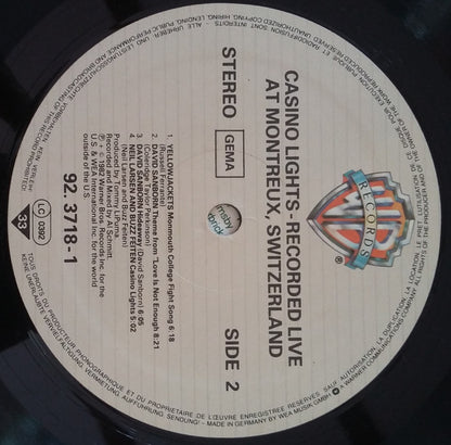 Various – Casino Lights - Recorded Live At Montreux, Switzerland  (LP, Compilation, Germany - 1982)