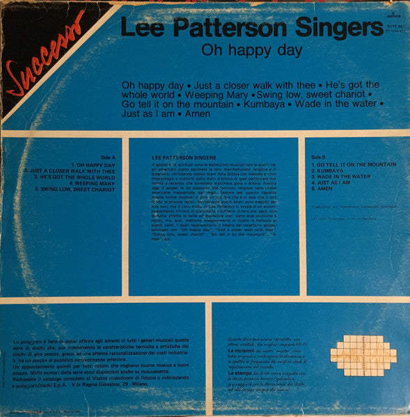 Lee Patterson Singers – Oh Happy Day (LP, Album, Reissue, Italy)