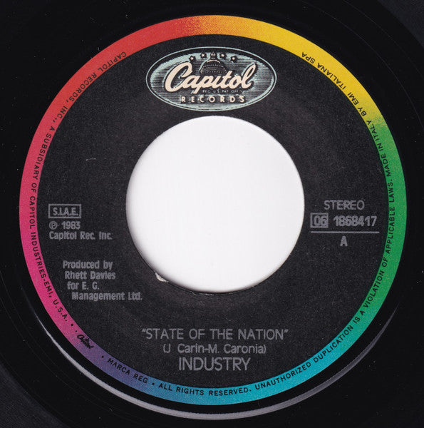 Industry (2) – State Of The Nation / Communication (7", Italy - 1983)