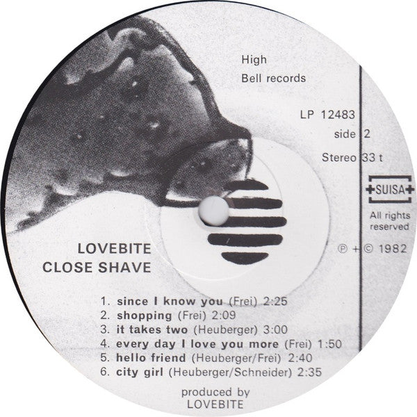 Lovebite (2) – Close Shave (LP, Switzerland - 1982)