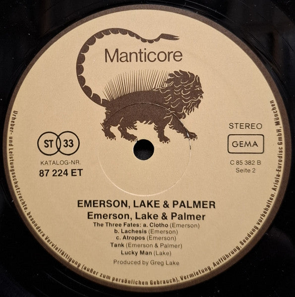 Emerson, Lake & Palmer – Emerson, Lake & Palmer (LP, Album, Reissue, Germany)