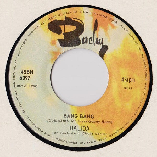 Dalida – Bang Bang (7", Italy - 1966)