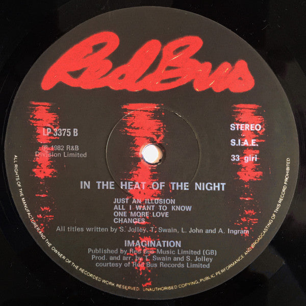 Imagination – In The Heat Of The Night (LP, Album, Italy - 1982)