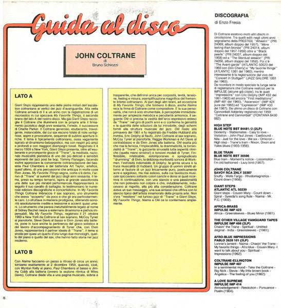 John Coltrane – John Coltrane (LP, Repress, Compilation, Italy - 1981)