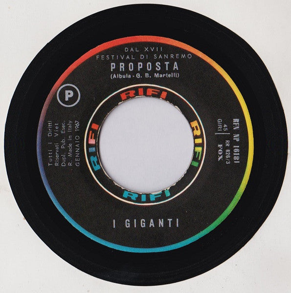 I Giganti – Proposta (7", Italy - 1967)