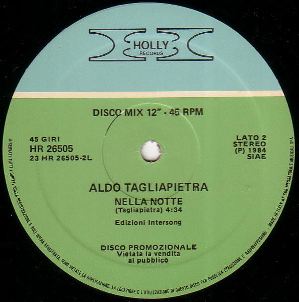 Aldo Tagliapietra – Dance Story  (12", Italy - 1984)
