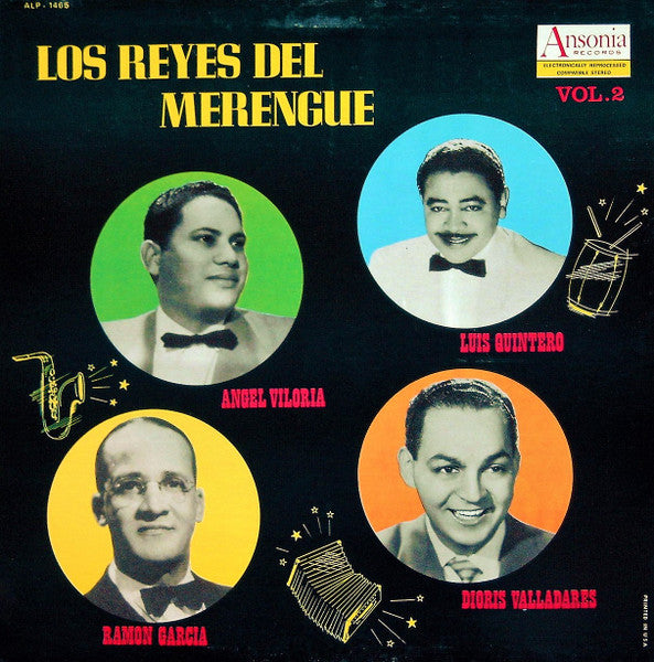 Angel Viloria, Luis Quintero (2), Ramon Garcia (2), Dioris Valladares – Los Reyes Del Merengue Vol. 2 (LP, Compilation, US)