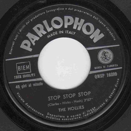 The Hollies – Stop Stop Stop / It's You (7", Italy - 1966)