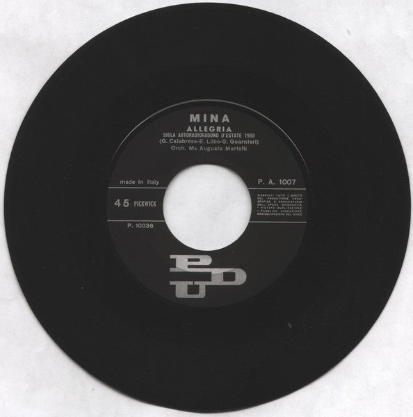 Mina (3) – Allegria (7", Italy - 1968)