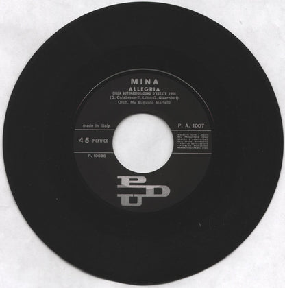 Mina (3) – Allegria (7", Italy - 1968)