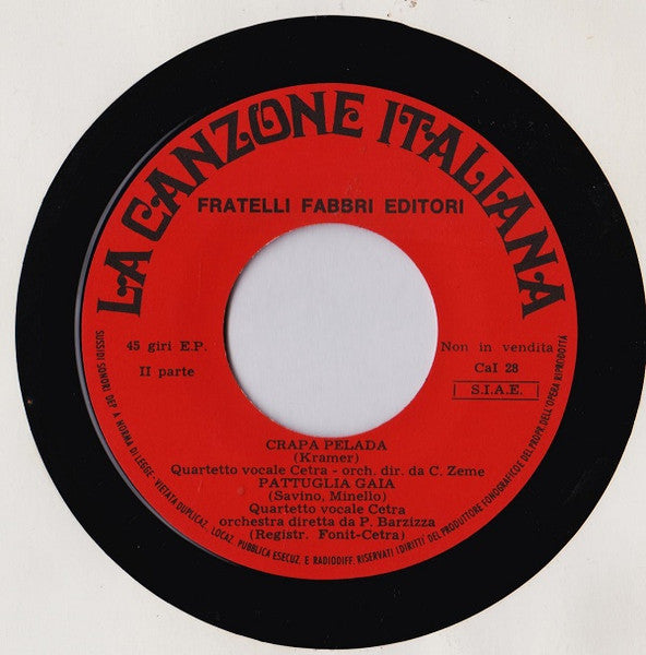 Quartetto Cetra – La Canzone Italiana - N° 28 (7", Italy - 1970)