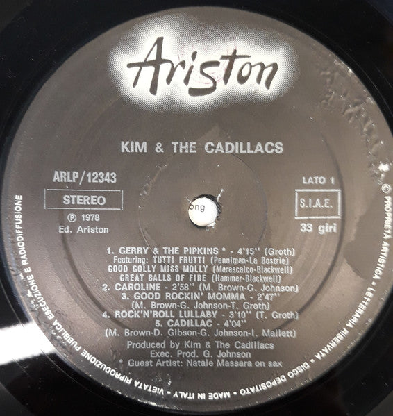 Kim & The Cadillacs – Kim & The Cadillacs (LP, Album, Italy - 1978)