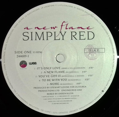 Simply Red – A New Flame (LP, Album, Italy - 1989)
