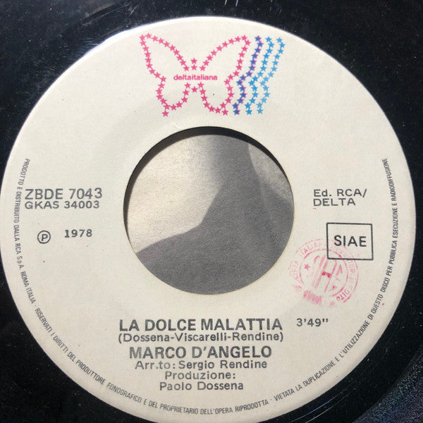Marco D'Angelo – Sarà Quel Che Sarà (7", Italy - 1978)