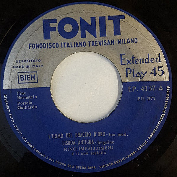 Nino Impallomeni E Il Suo Sestetto – L'Uomo Dal Braccio D'Oro (7", Italy - 1956)