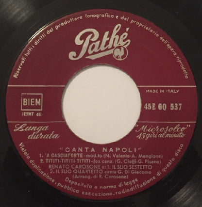 Renato Carosone E Il Suo Sestetto – Canta Napoli (7", Italy - 1957)